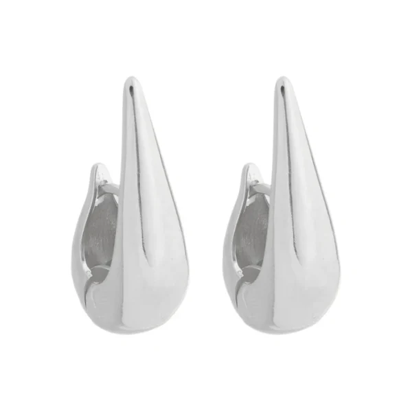 Argola Vintage M Folheado em Ródio Branco