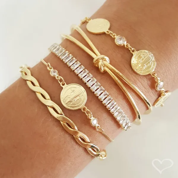 Bracelete Laura Folheado a Ouro 18k