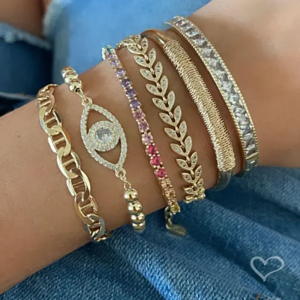 Pulseira Folheada a Ouro 18k Elos Luiza