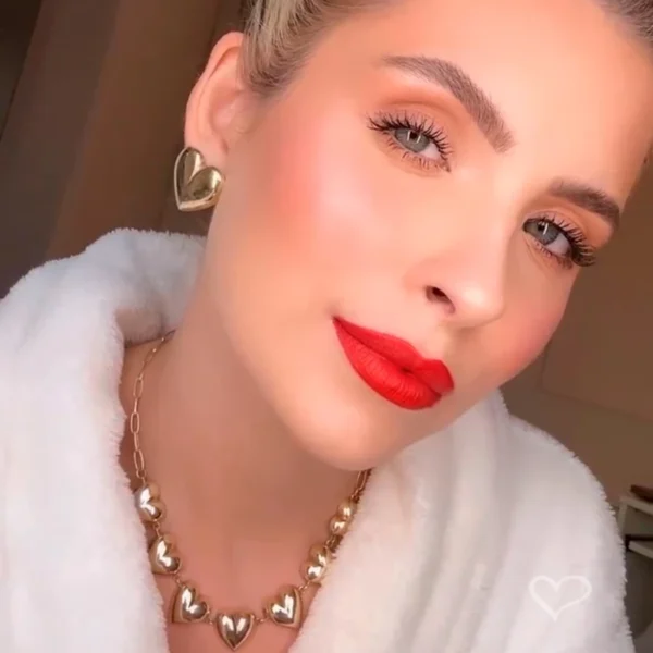 Colar de Coração Marina Folheado a Ouro 18k