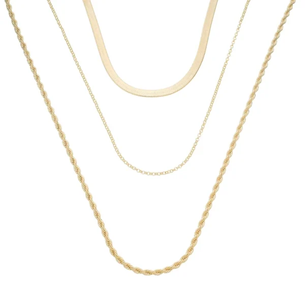 Mix de Colares Mara Folheado a Ouro 18k