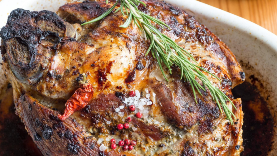 Pernil Assado com Molho de Laranja e Mel, delicioso demais