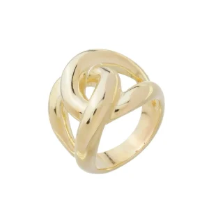 Anel Isadora Elos Folheado a Ouro 18k