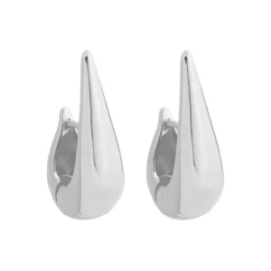 Argola Vintage M Folheado em Ródio Branco