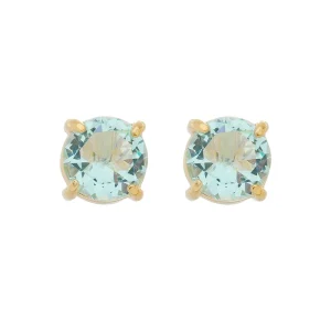 Brinco Ponto de Luz Annie G Zircônia Acqua Folheado a Ouro 18k