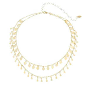 Choker Corações e Gotas Folheada a Ouro 18k