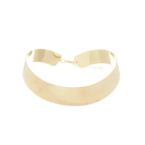 Choker Lari Metal Larga Dourada