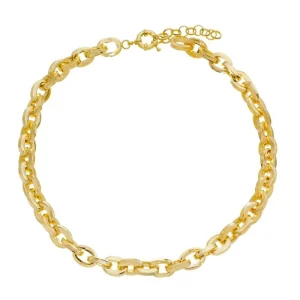 Colar Curto Linda Elos Folheado a Ouro 18k