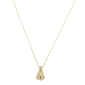 Colar Nossa Senhora Aparecida Zircônias Folheado a Ouro 18k