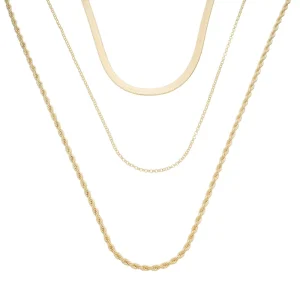 Mix de Colares Mara Folheado a Ouro 18k
